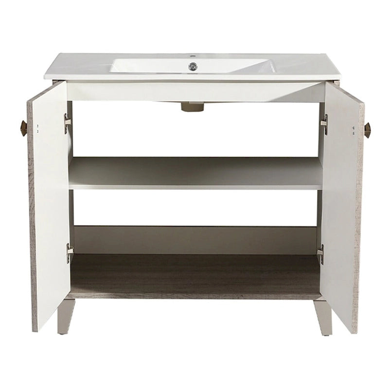 16.5 Square Wall-Mount Bathroom Sink Brown