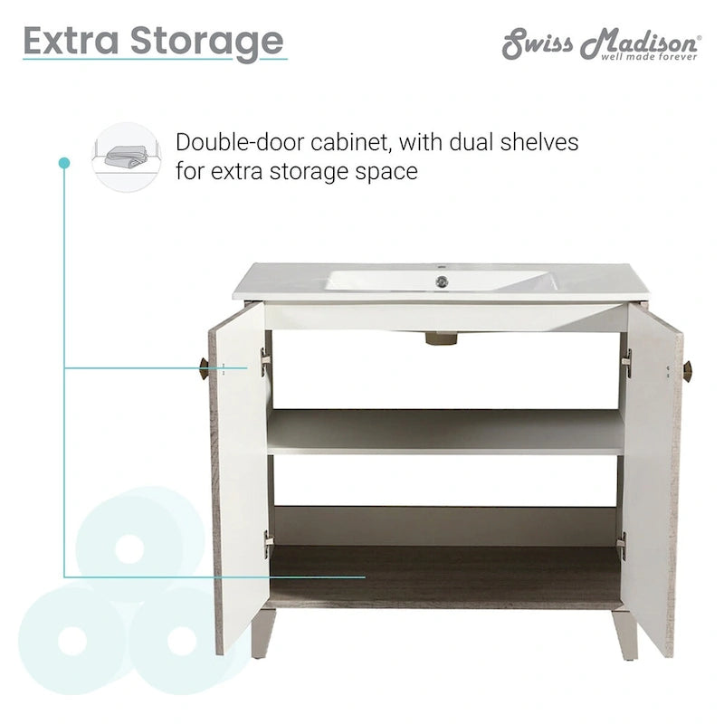 16.5 Square Wall-Mount Bathroom Sink Brown