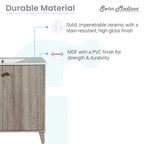 16.5 Square Wall-Mount Bathroom Sink Brown