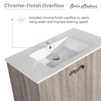 16.5 Square Wall-Mount Bathroom Sink Brown