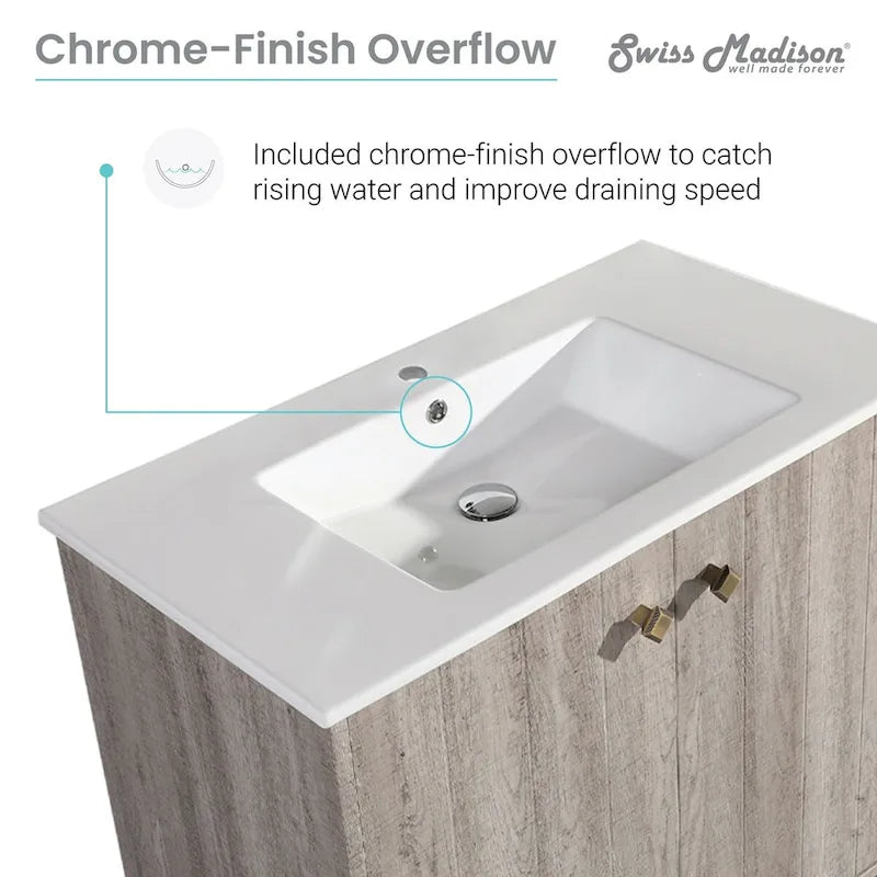 16.5 Square Wall-Mount Bathroom Sink Brown