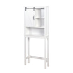 Bathroom Storage Cabinet Over Toilet with Adjustable Shelves Barn Door