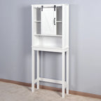Bathroom Storage Cabinet Over Toilet with Adjustable Shelves Barn Door
