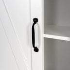 Bathroom Storage Cabinet Over Toilet with Adjustable Shelves Barn Door