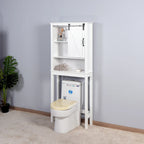 Bathroom Storage Cabinet Over Toilet with Adjustable Shelves Barn Door