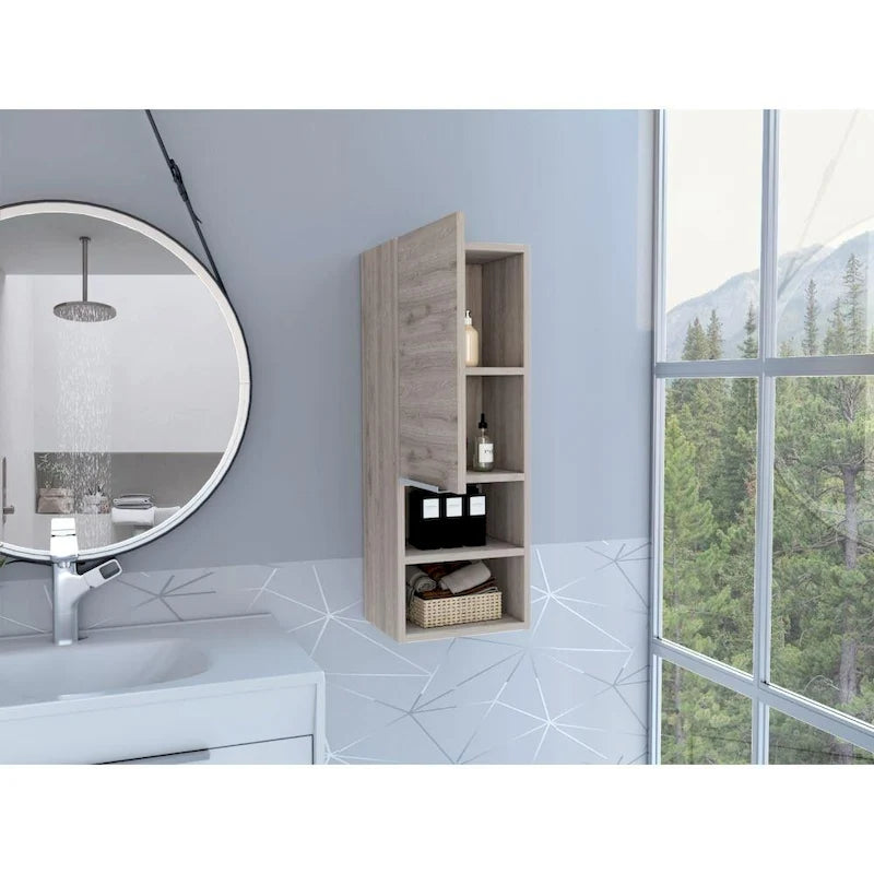 Medicine Cabinet,Bathroom, Smokey Oak Finish,High quality and durable